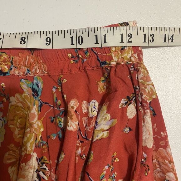 O'NEILL Lopez Short Skirt Women's Sz S Chrysanthemum Tassel Tie Elastic Waist - Picture 3 of 8